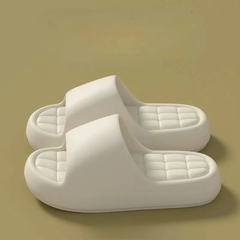Unisex Cloud Cushion Slides With Thick Platform And Non Slip Sole Indoor Slippers For Summer Comfort