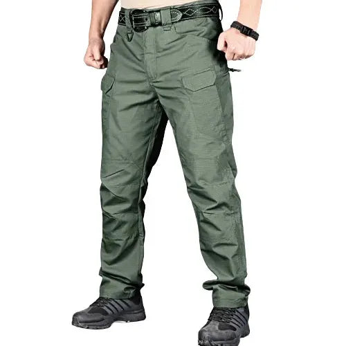 Tactical Cargo Pants for Men by Simples Market olive green with multiple pockets