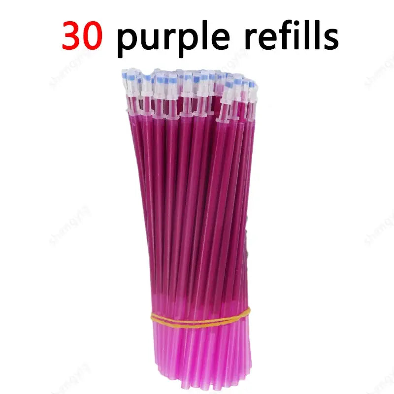 25pcs purple erasable gel pens set by Simples Market for notebooks and school use