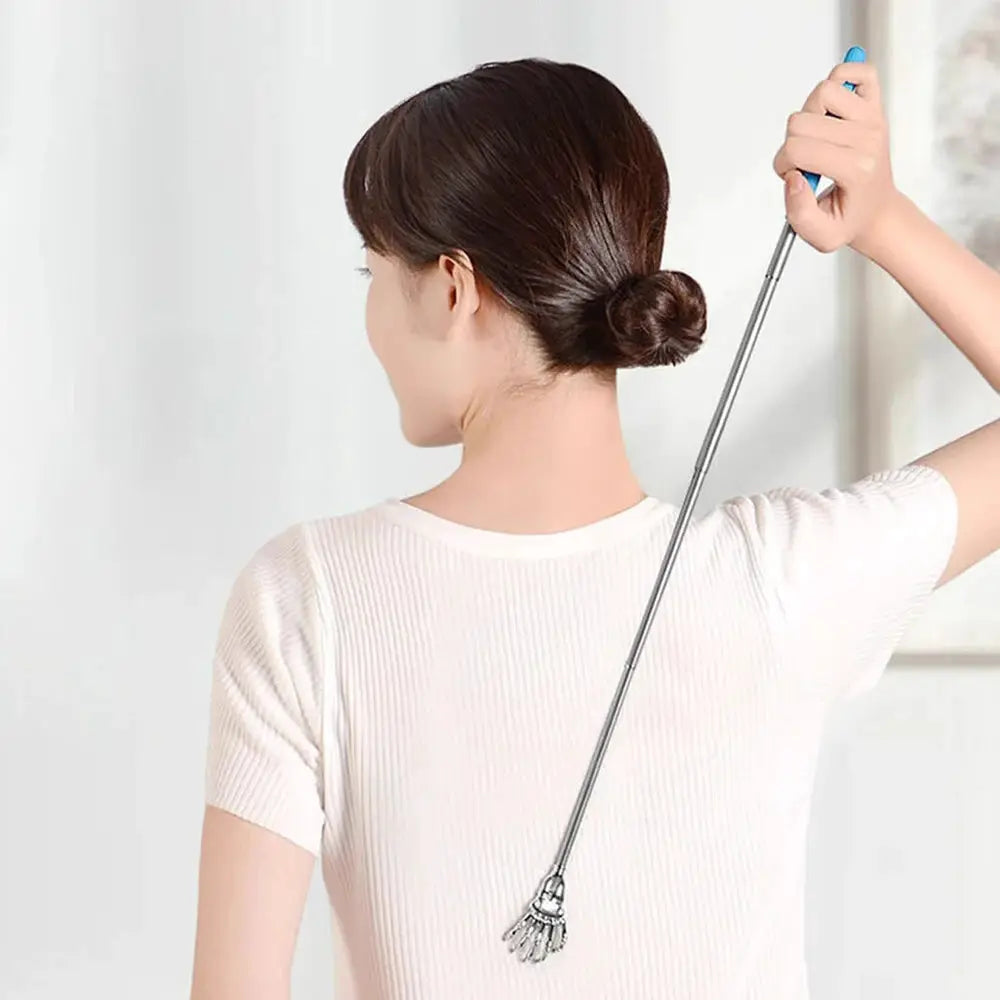Stainless Steel Telescopic Back Scratcher Massager Extendable Itch Relief For Relaxation And Health