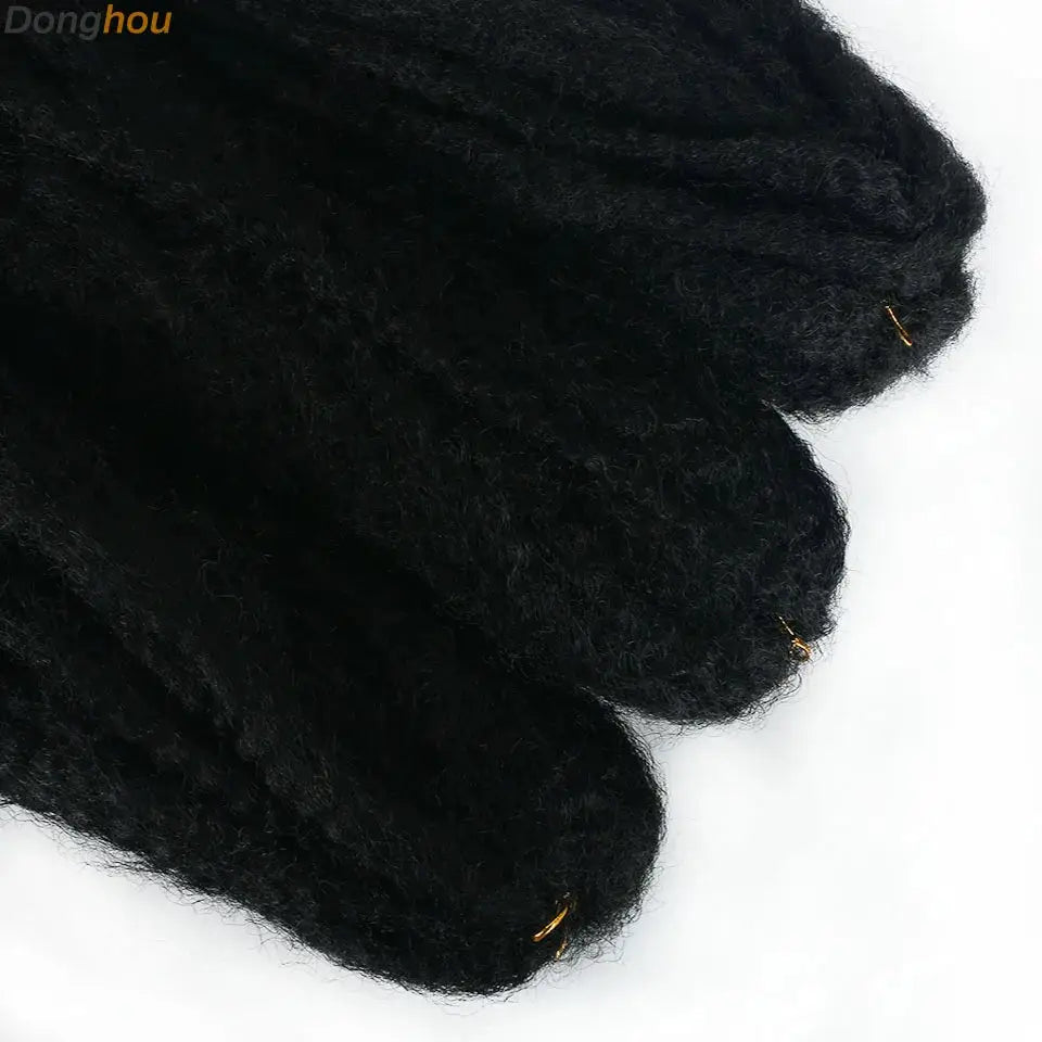 Marley hair 18in synthetic braiding hair, Afro kinky texture, black, 3 bundles