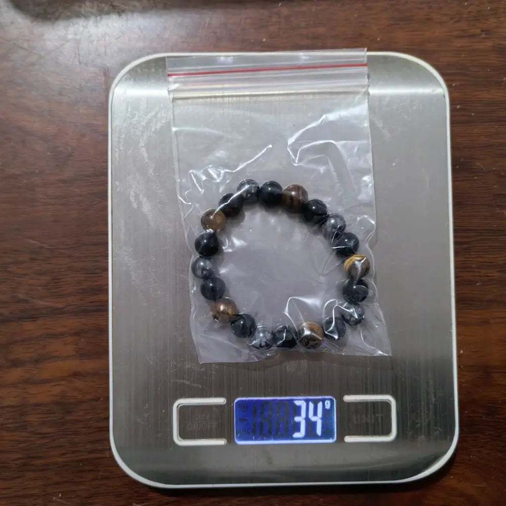 Natural Black Obsidian Hematite Tiger Eye Bead Bracelet for Men and Women Magnetic Health Protection Jewelry