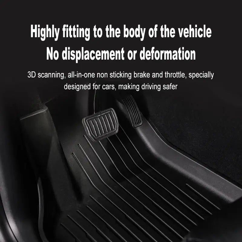 Model Y floor mats, black TPE wear-resistant mats for 2025+ Tesla Model Y