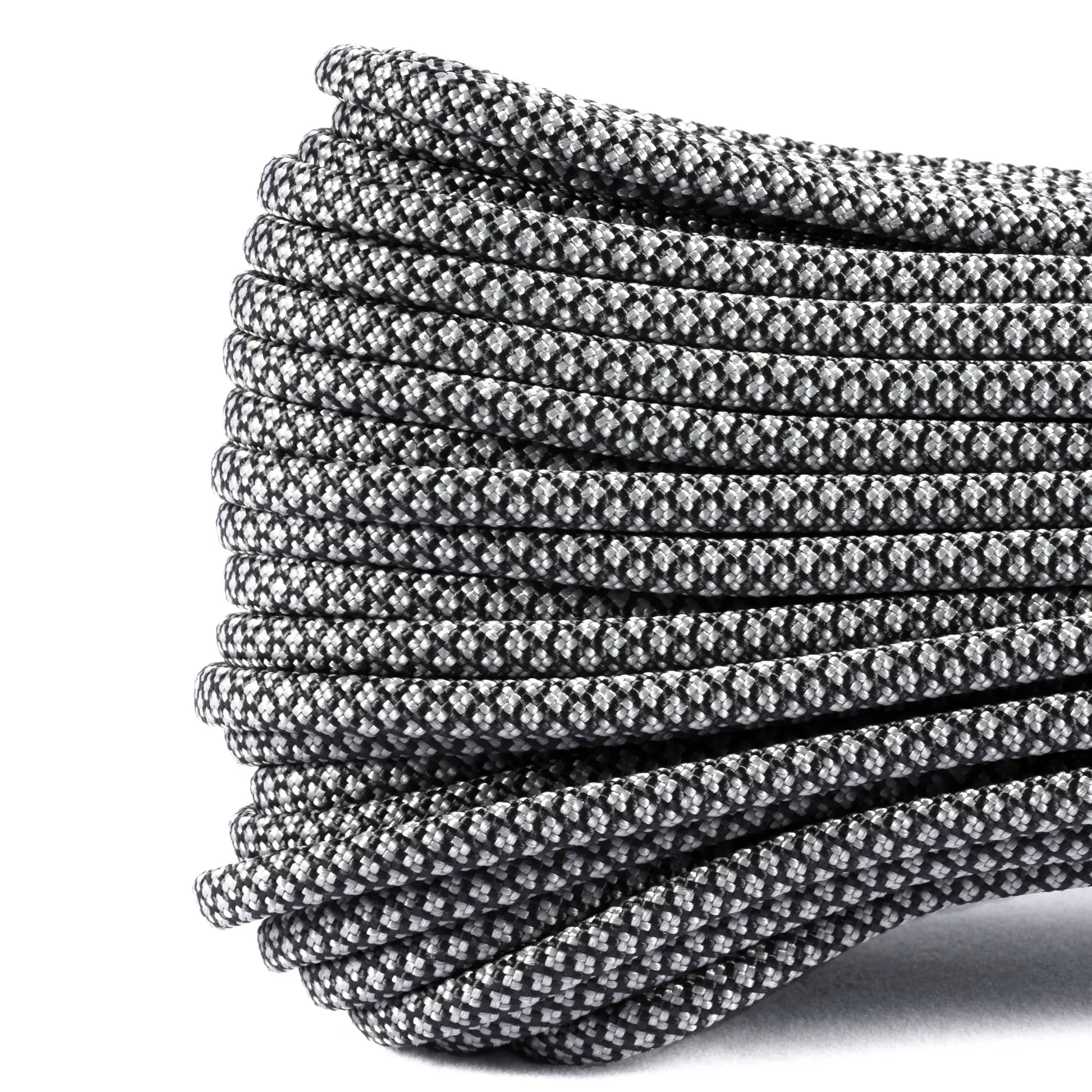 Paracord rope, 4mm braided, black and white outdoor camping survival cord