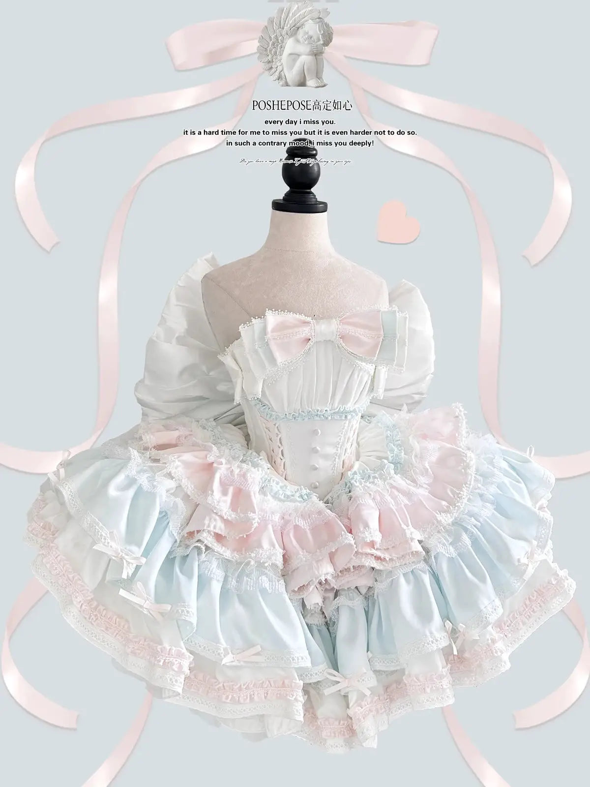 Girls Birthday Lolita Dress Tube Top Satin Bowknot Pettiskirt Mini