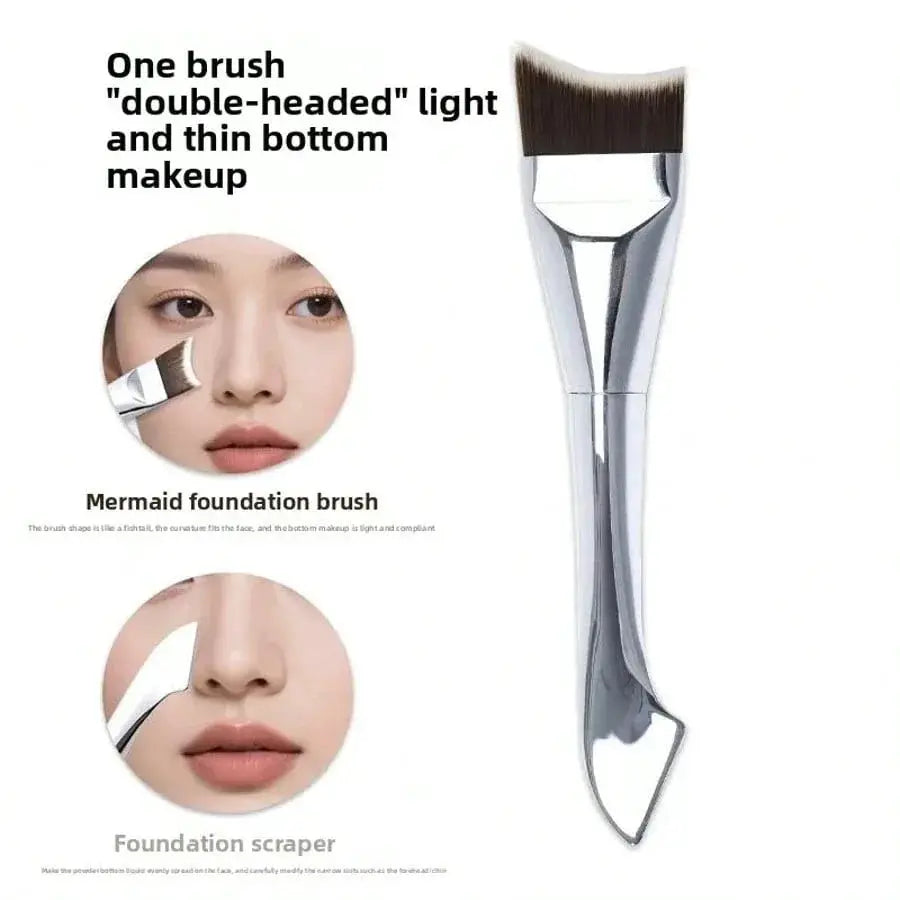 SilkLine Ultra Thin Foundation Brush For Precise Contour And Flawless Cream Makeup Blending