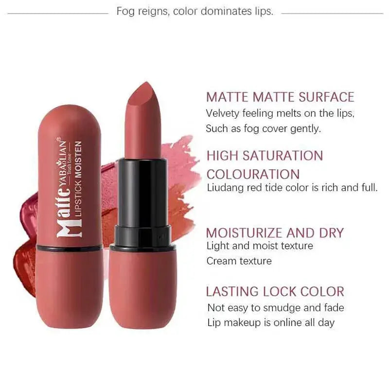 Velvet Bloom Six Color Matte Lipstick Set With Waterproof Long Lasting All Day Finish