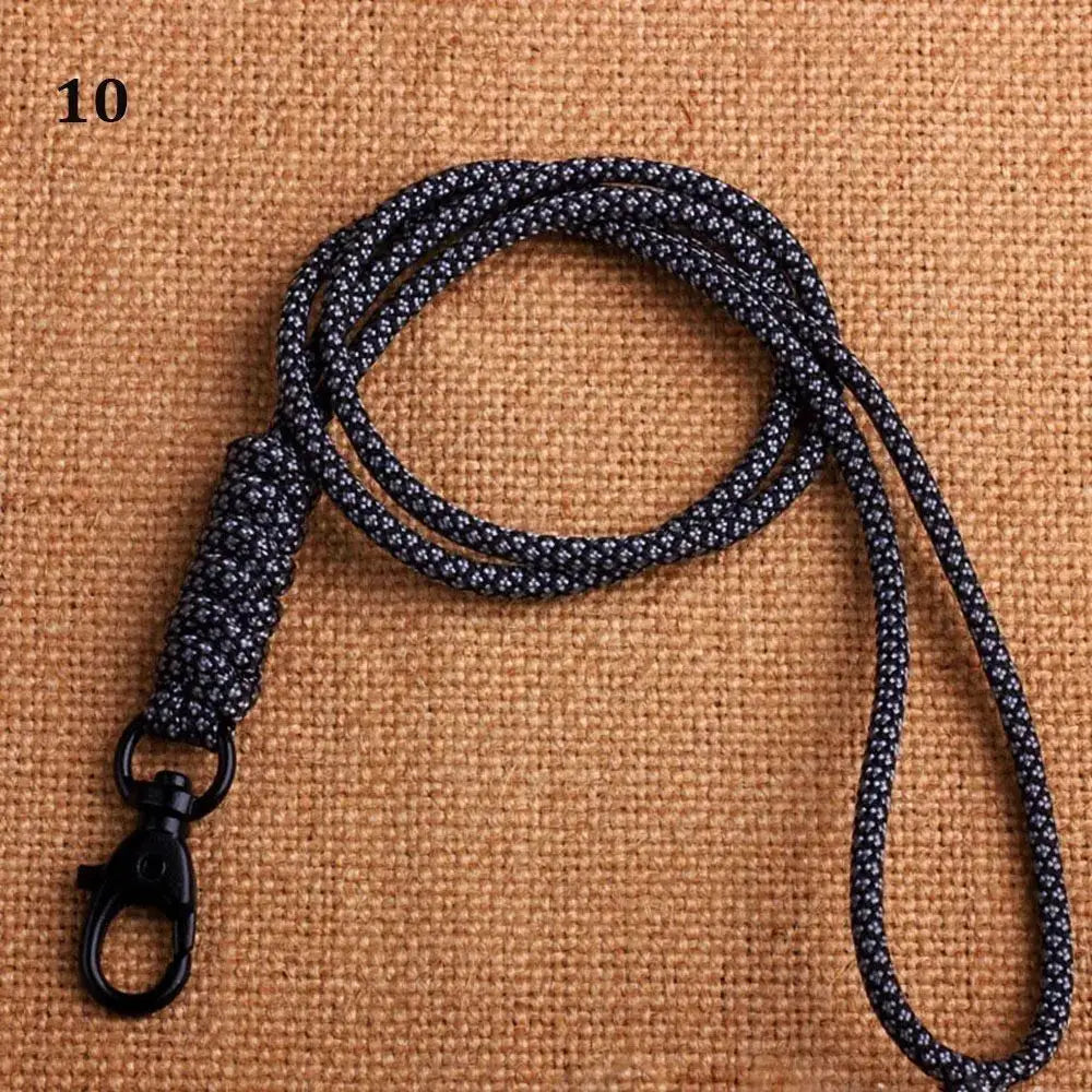 Paracord Keychain Lanyard With Rotatable Buckle High Strength Parachute Cord For Survival Backpack And Key Ring