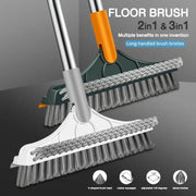 PowerScrub 3 In 1 Cleaning Brush With Long Handle Rotating Head Reaches Crevices For Deep Bathroom Cleaning