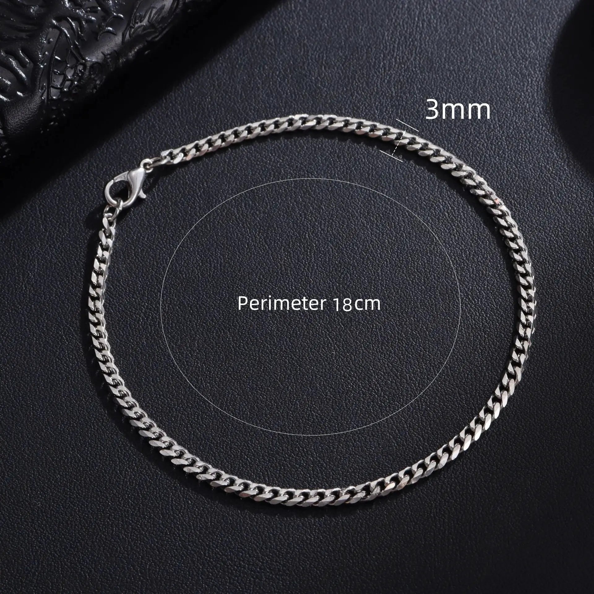Stainless Steel Cuban Chain Bracelet For Men And Women 3mm 5mm 7mm 9mm Wide Durable Jewelry Gift