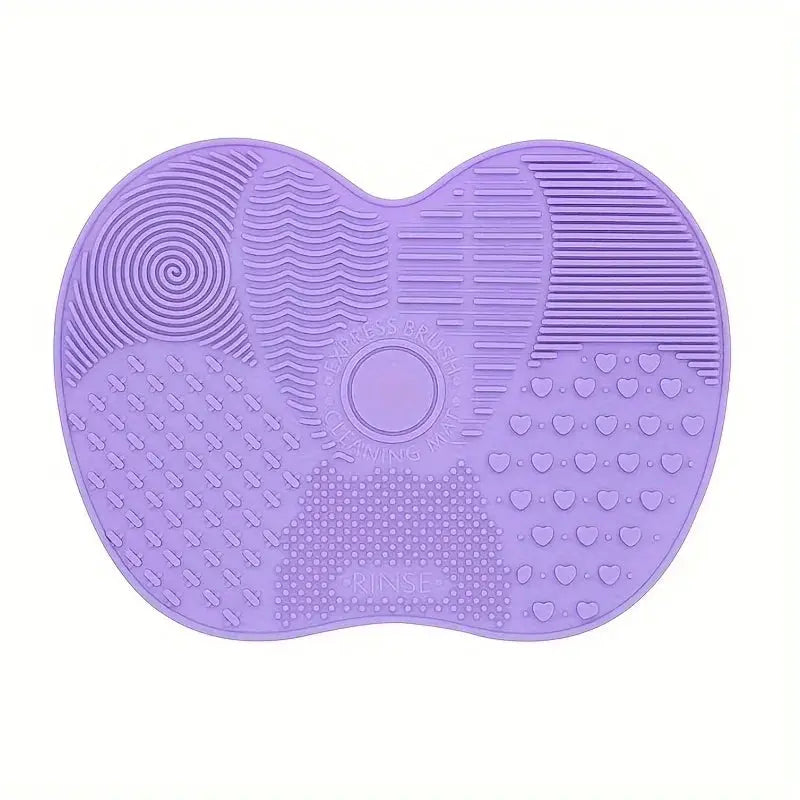 Silicone Apple Shaped Makeup Brush Cleaner Pad With Suction Cup