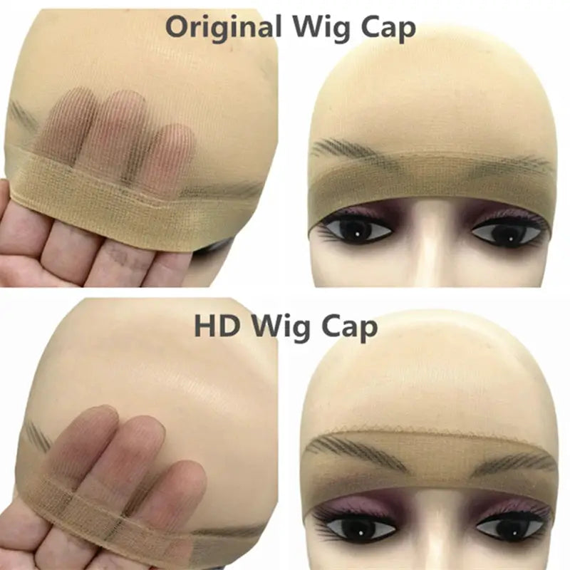 Ultra Thin HD Sheer Wig Caps For Women Invisible Stocking Bald Cap Lace Front Wig Accessories Multi Pack