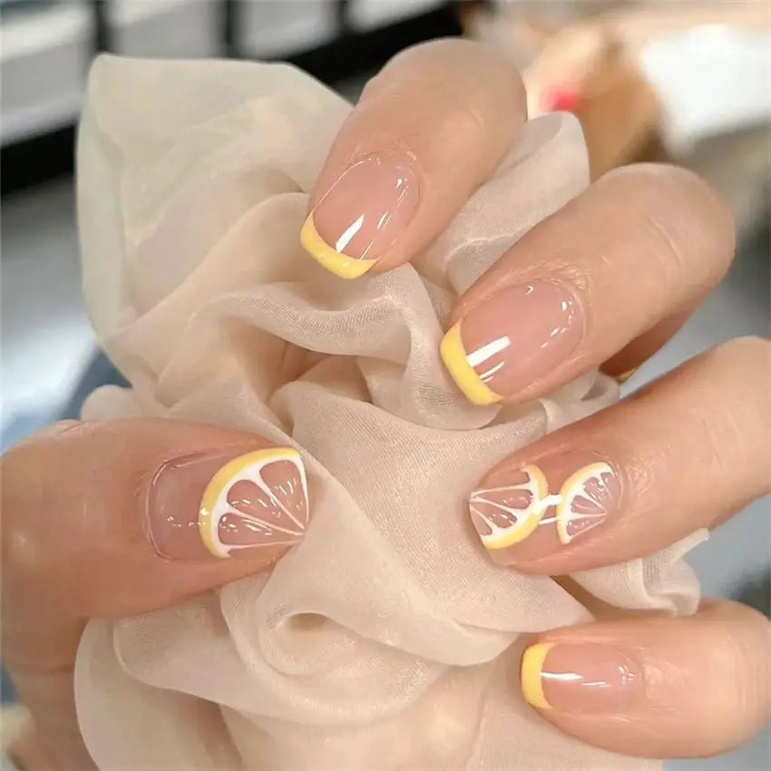 GlamNails Ultra Thin Press On Nails Full Set 24 Pieces Round Head Coffin Shape Durable Flawless Manicure