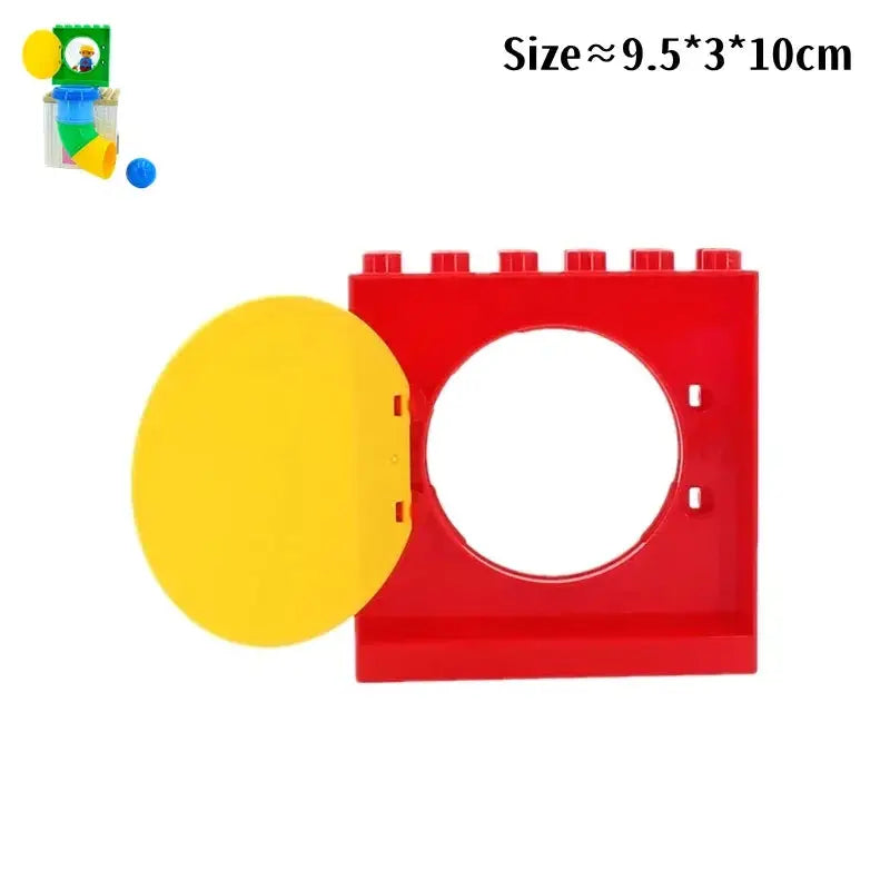 Big Building Blocks Duplo Compatible Large Brick Ferris Wheel Seesaw Slide Swing Educational Toy For Kids