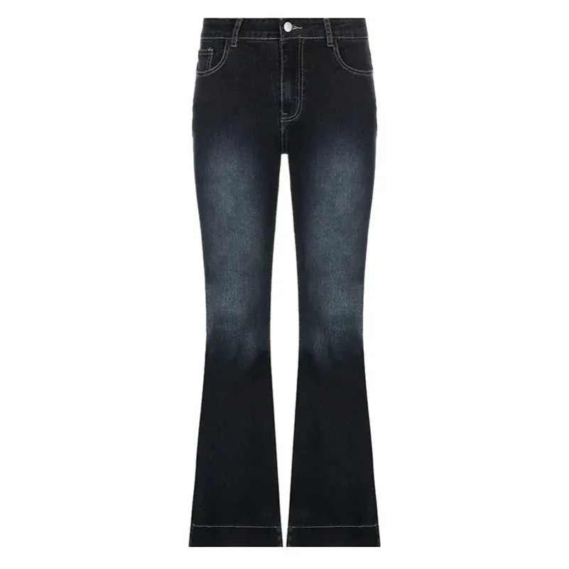 New Flare Jeans For Women Low Waist Denim Pants Y2K Korean Fashion