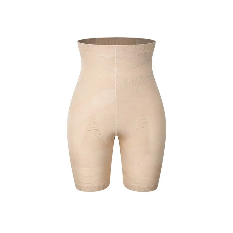 Men's 3XL high-waist tummy-control shapewear shorts, beige, Simples Market