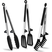 LMETJMA Silicone Kitchen Tongs Nonstick Heat Resistant for BBQ Salad Pasta Steak Noodles JT302
