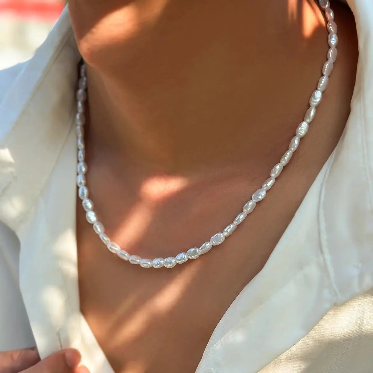 Vintage Faux Pearl Choker Necklace For Women Elegant Beaded Temperament Necklace Wedding Party Gift