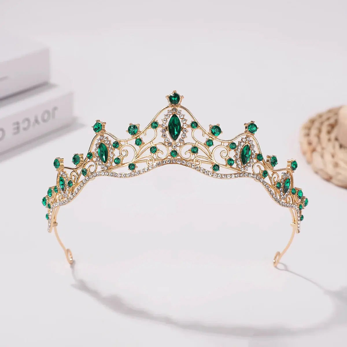 Korean Style Girls Bridal Tiara Hair Accessory for Birthday Wedding and Kids Performance Headpiece
