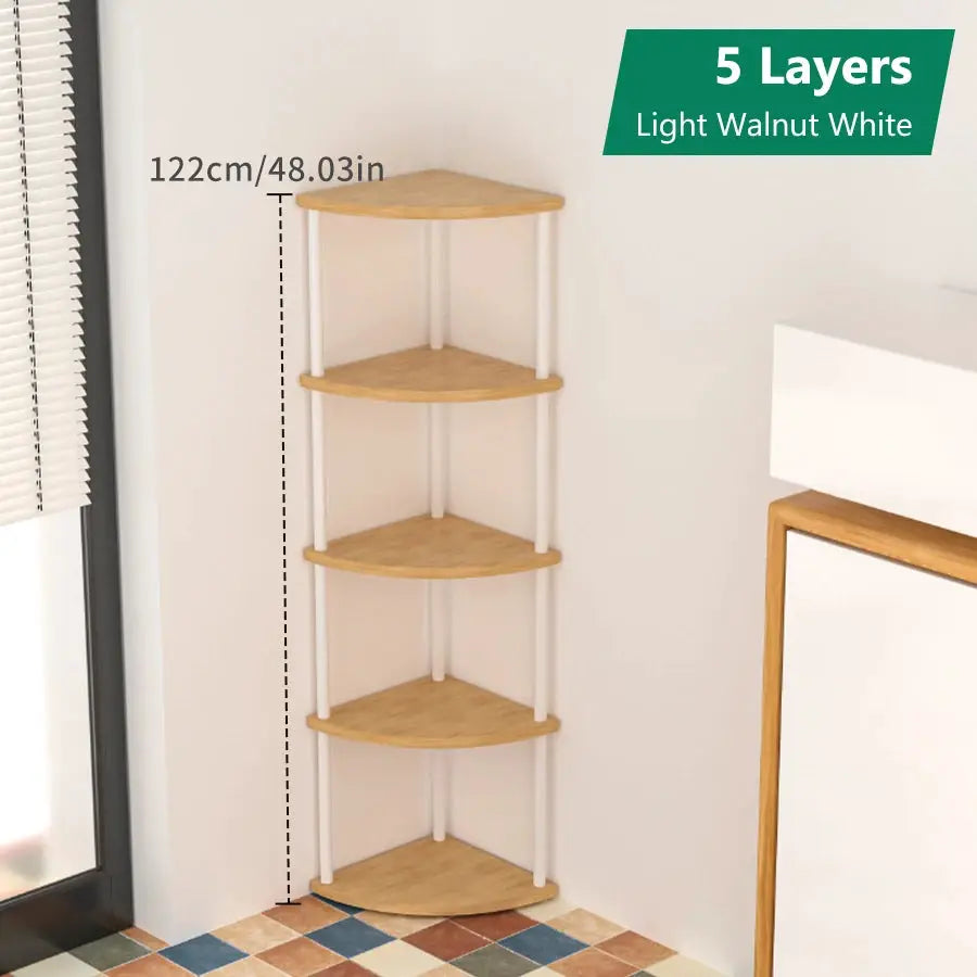 Wall Corner Shelf Storage Rack With Tiers For Living Room Kitchen Bedroom Bookshelf Plant And Flower Display 3 4 5 6