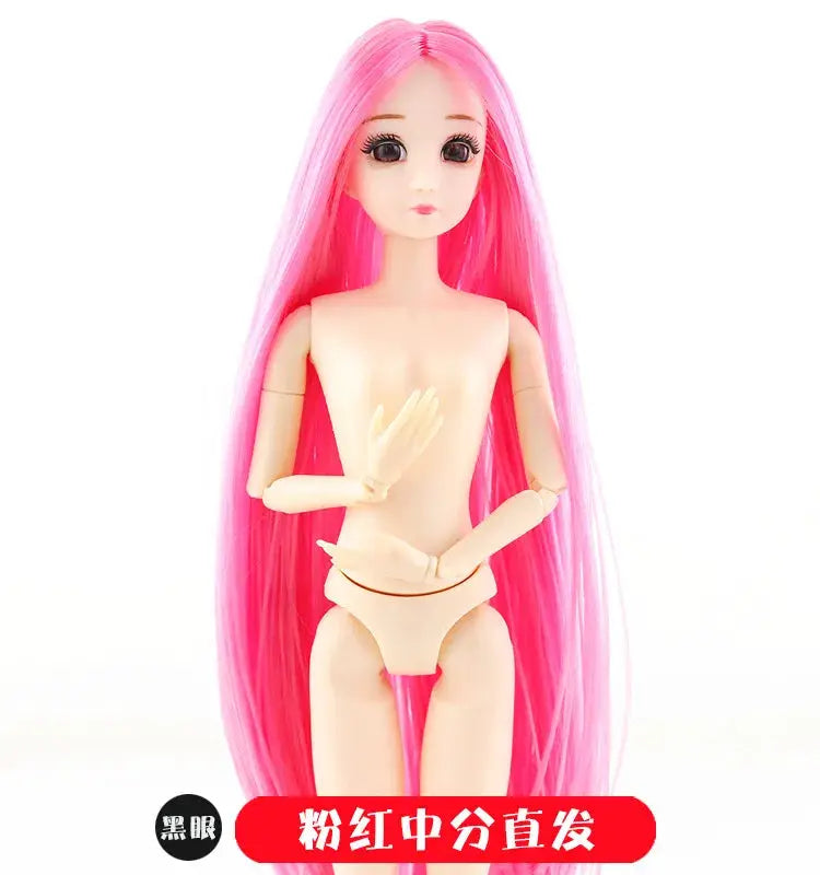 30cm Fashion Doll 1 By 6 BJD with 3D Eyes Long Wig Makeup Princess Baby Doll for Girls DIY Toy