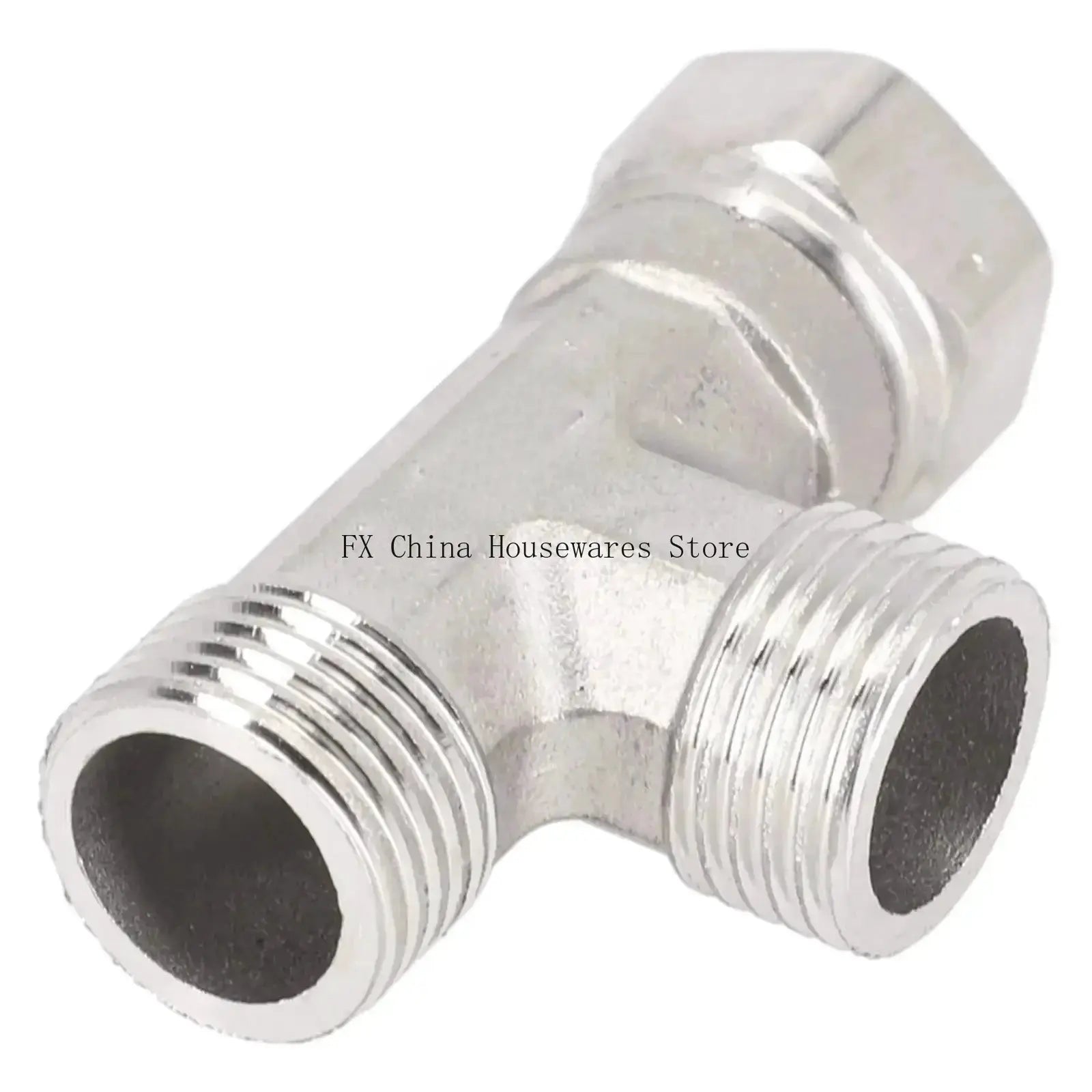 G One Half Inch 3 Way T Adapter For Bathroom Shower Water Splitter Toilet Valve Stainless Steel