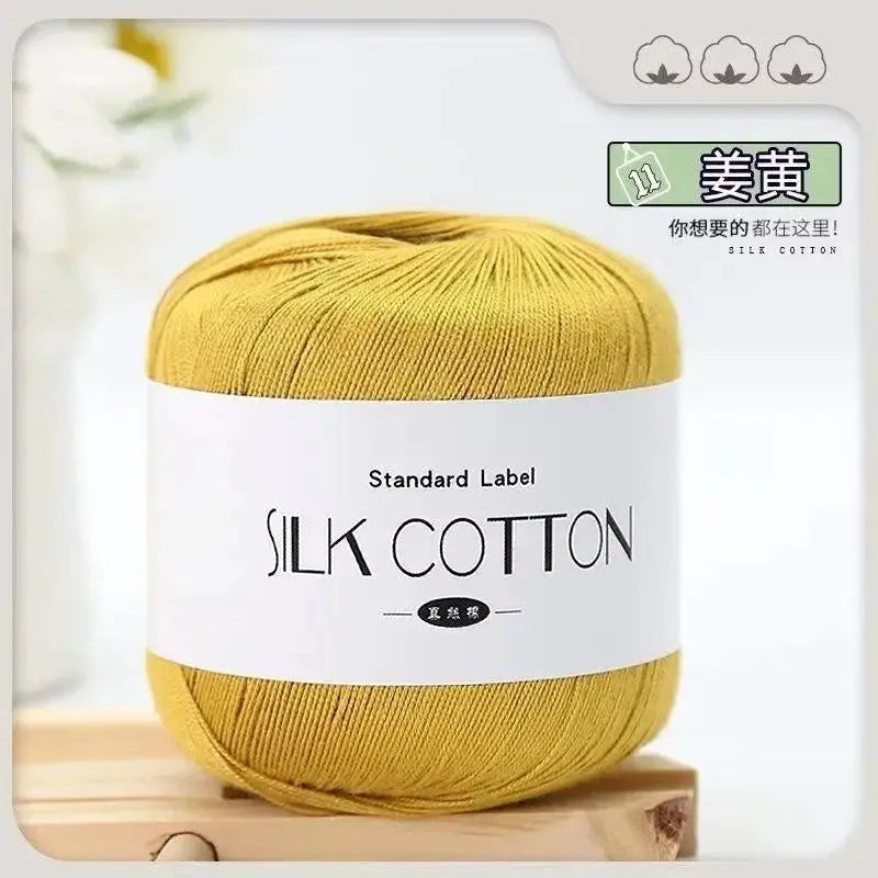 50g Silk Lace Cotton Milk Crochet Yarn For Baby Hand Knitting Warm Soft Thread Cross Stitch Supplies