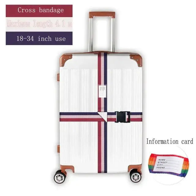 Convenient Adjustable Luggage Straps Portable Bungees Easy Travel Necessary Reusable Belt protect Suitcase Accessories Items - Simples Market