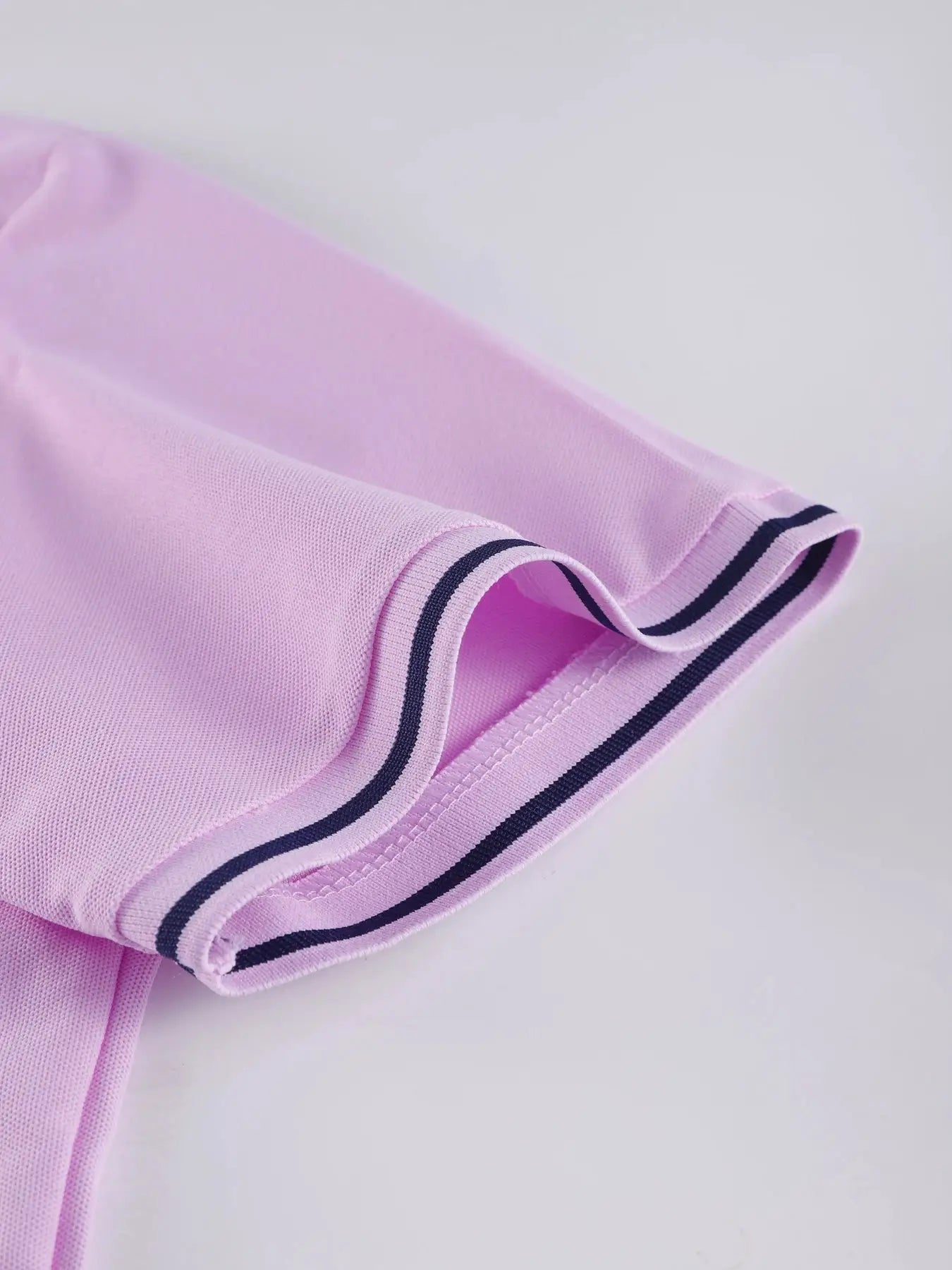 Women Summer Solid Color Stripe Polo Shirt Short Sleeve Streetwear