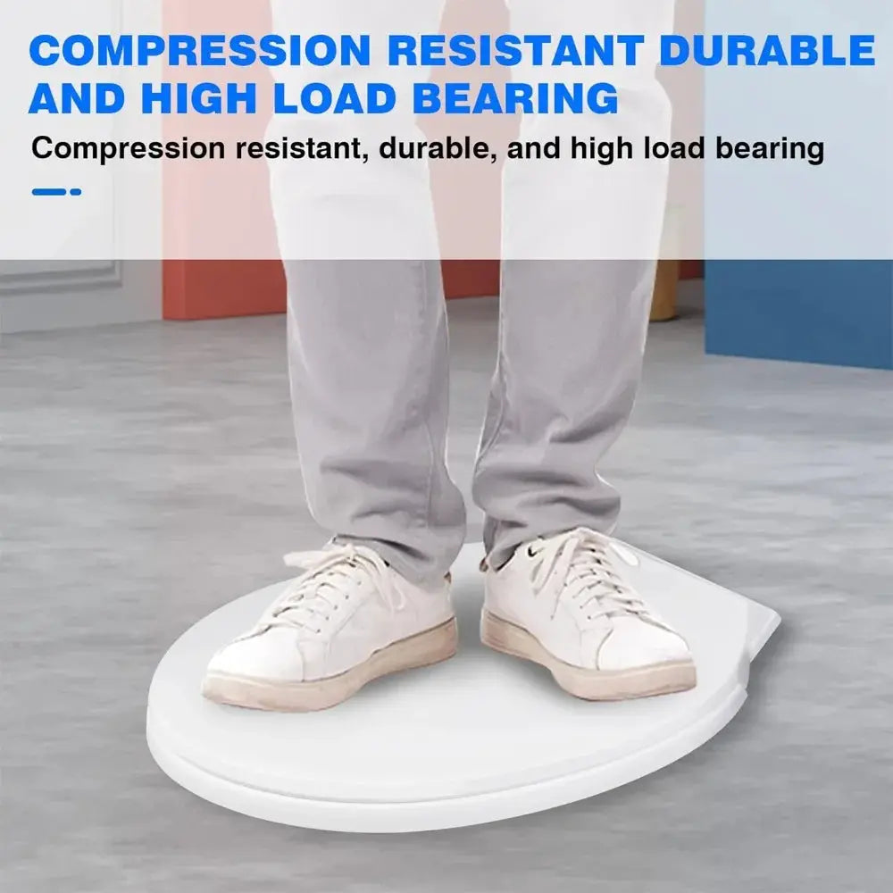 White toilet seat with slow-close adjustable hinges by Simples Market.