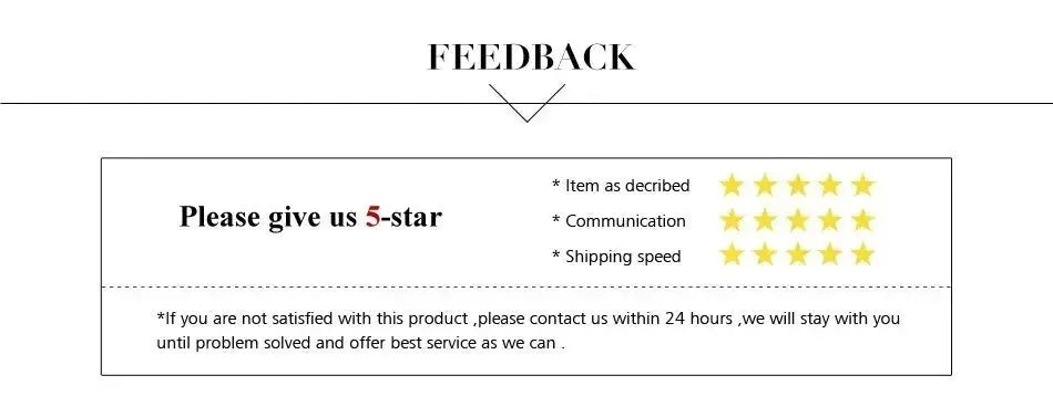 Ladies blazer set feedback banner from Simples Market requesting 5-star rating; item as described, communication, shipping