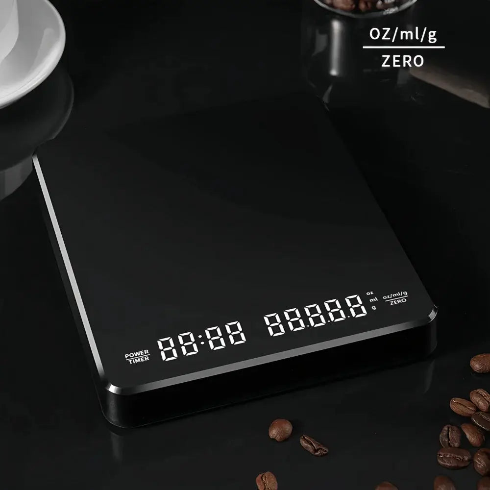 BrewMaster Pro Coffee Scale Waterproof Pad With LED Display USB Timing For Precise Home Brewing 3 Kg To 5 Kg