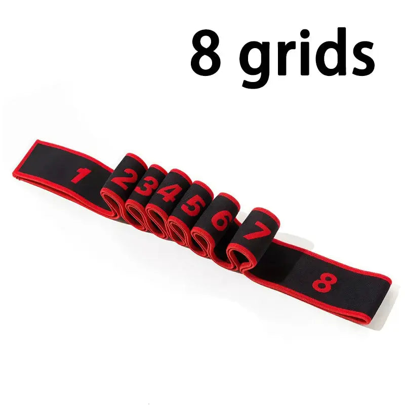 8 Section Dance Resistance Band For Yoga Pilates Fitness With Adjustable Elasticity And Tension Belt