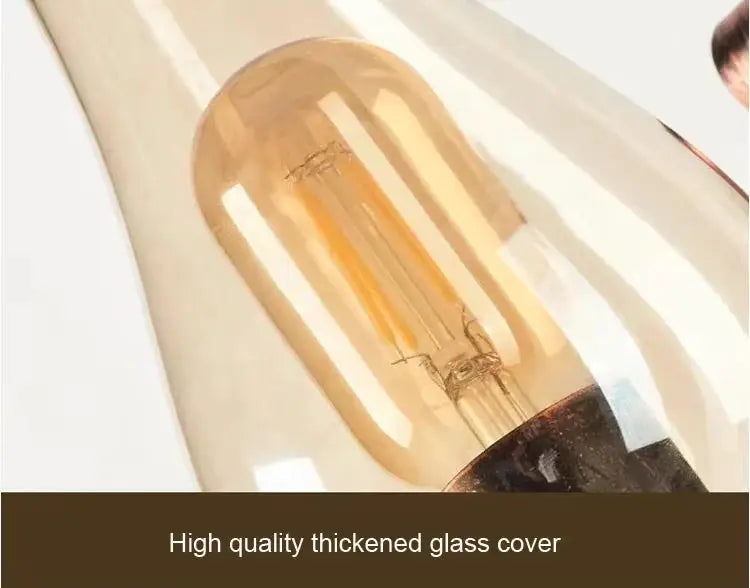 Simples Market wall lamp with thickened glass cover, Edison bulb style in warm amber, loft industrial decorative light
