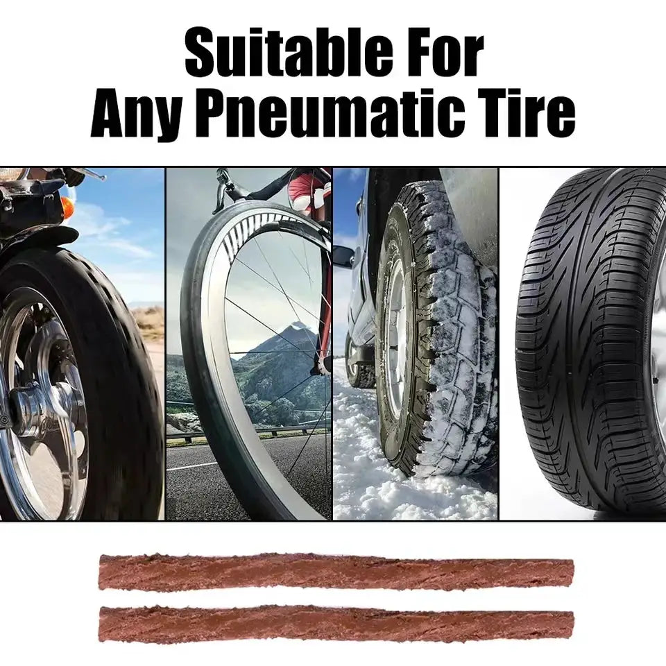 Tyre repair kit, 45-piece puncture plug set by Simples Market for car and motorcycle tires