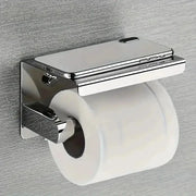 Stainless steel wall-mount toilet paper holder with chrome finish by Simples Market