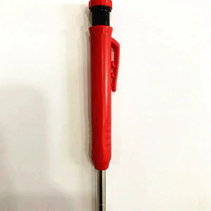 Simples Market red carpenter pencil with long-nosed metal tip and clip