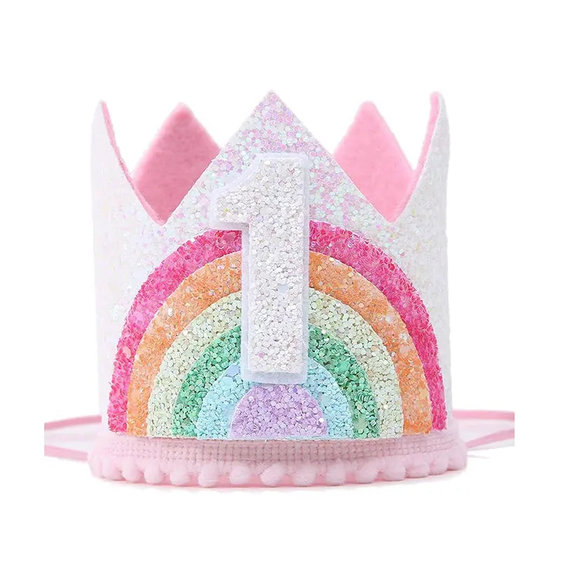 First Birthday Crown Hat For Kids Pink Party Decor Cute Birthday Party Hat For Boys And Girls