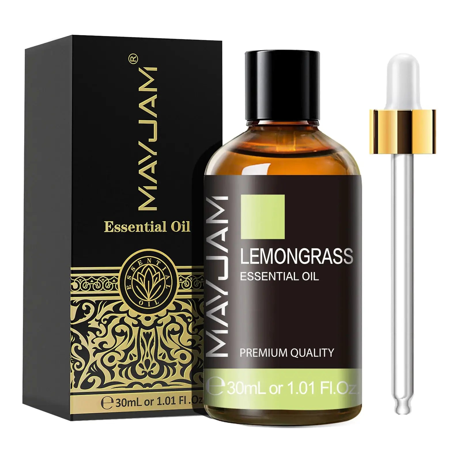 MAYJAM Essential Oil Set With Citronella Jasmine Eucalyptus Orange Lemongrass Black Pepper Cajeput Cypress Ginger