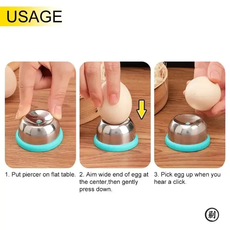 Stainless Steel Egg Piercer Needle Hole Puncher For Boiling Eggs And Easy Peeling Kitchen Tool For Raw Eggs
