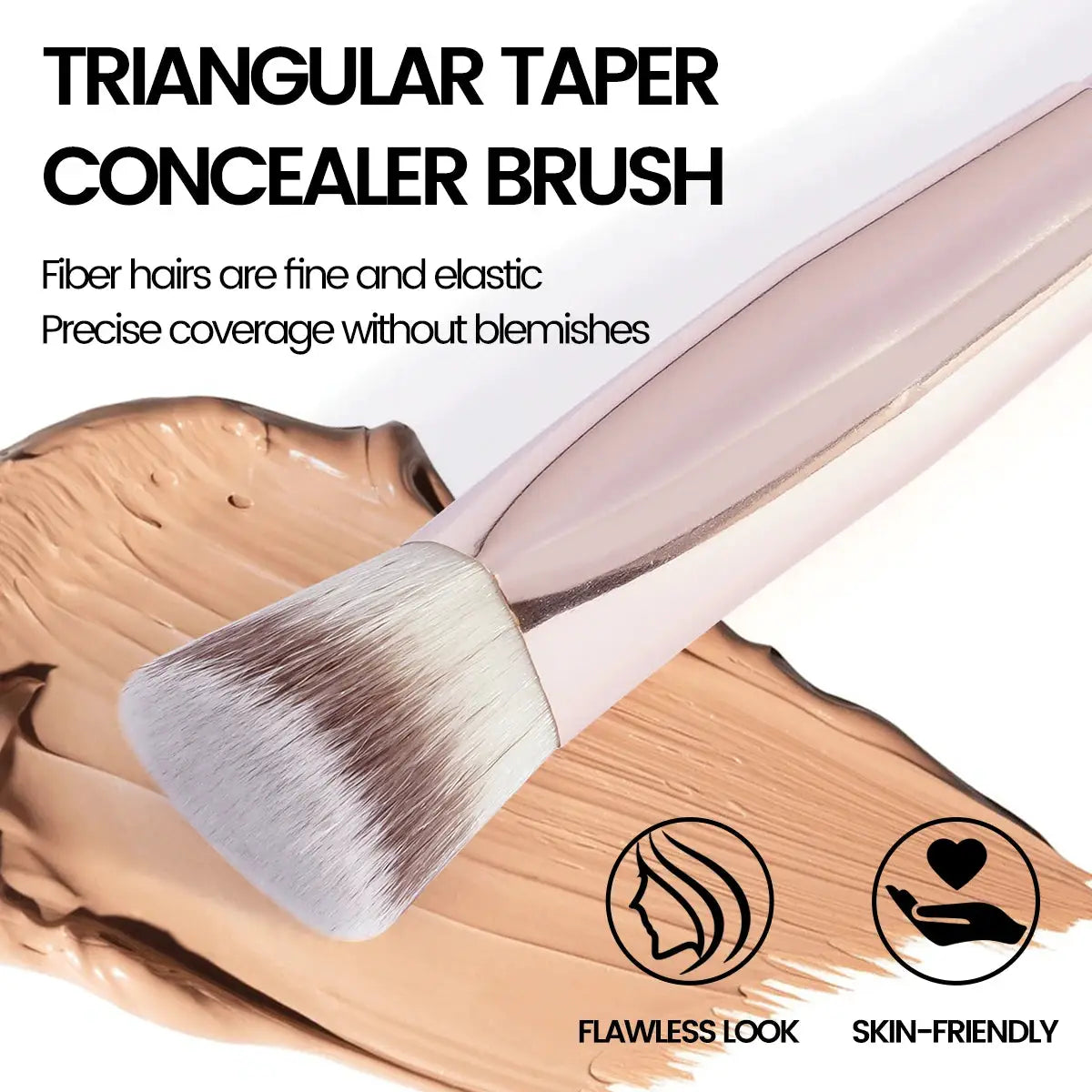 Maange Under Eye Concealer Brush Triangle Foundation Brush With Synthetic Hair For Seamless Blending Of Liquid Concealer