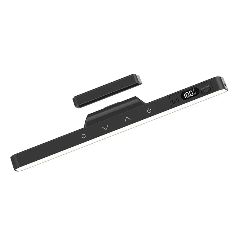 Two-piece Simples Market touch table lamp, black magnetic desk lamp with built-in rechargeable battery and digital display