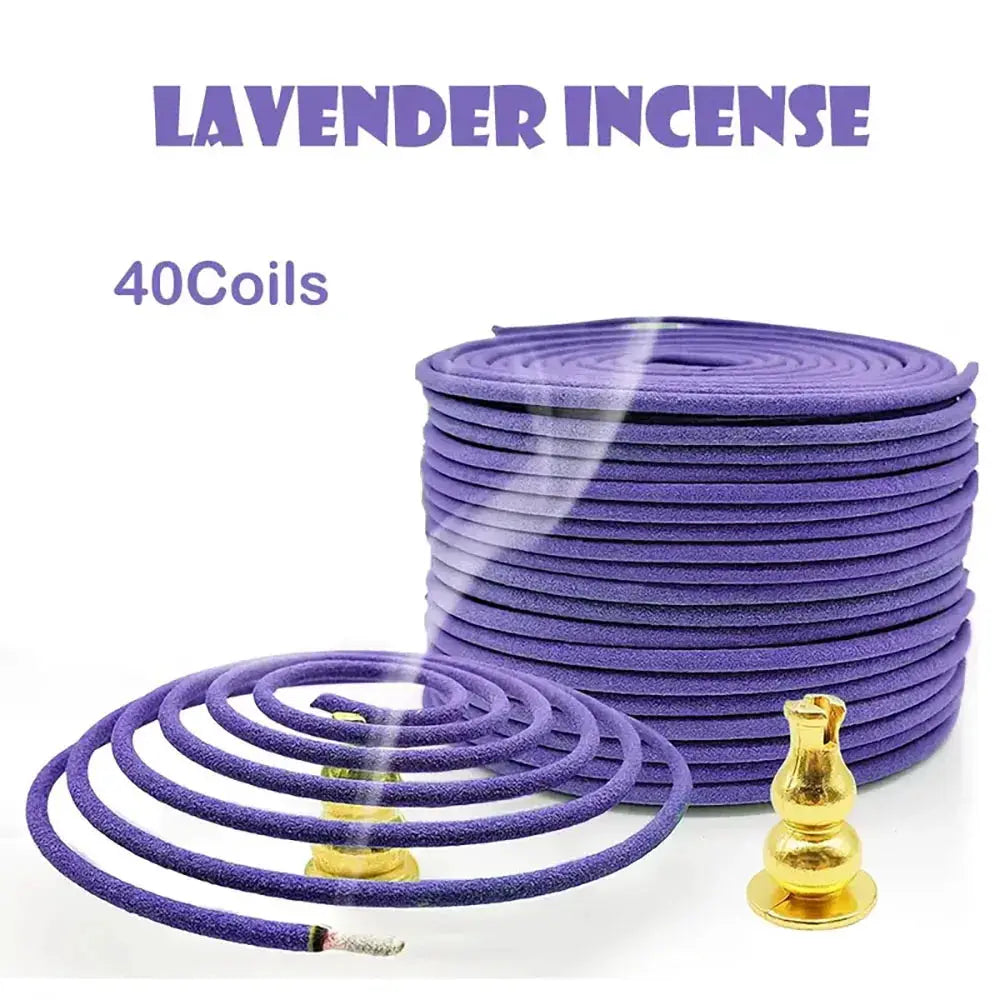 40 Lavender Aromatherapy Coils For Long Lasting Fragrance And Air Purification For Yoga And Meditation