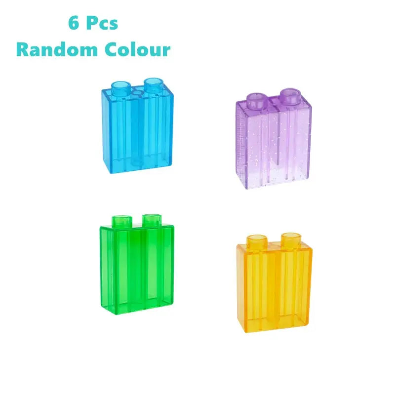 6 Piece Big Building Block Accessories Compatible With Enlighten Large Bricks Foundation Blocks Educational Toy