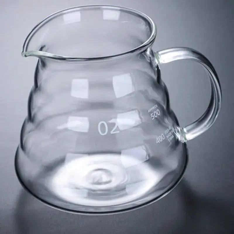 Clear Glass Heat Resistant Coffee Pot With Lids 360 600 800ml For Pour Over And Espresso