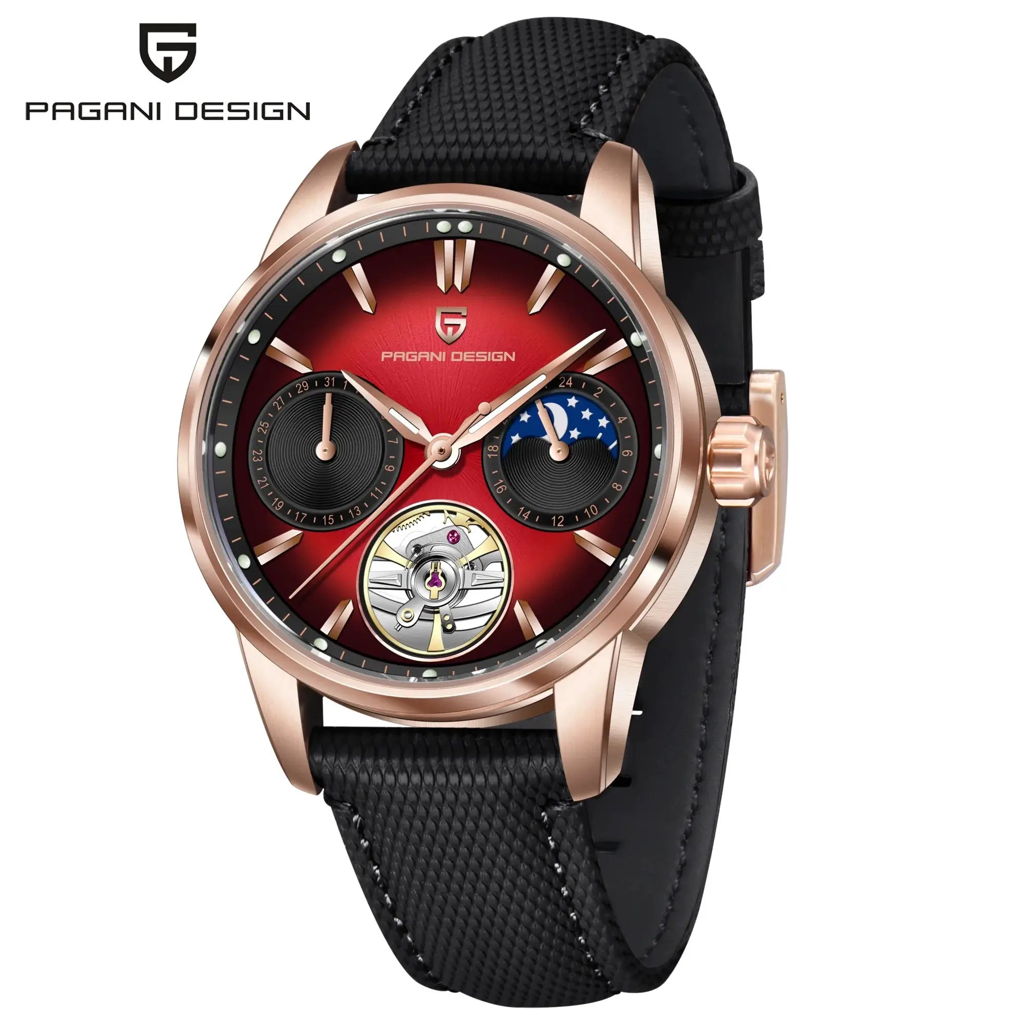 Pagani Design 2026 Mens Mechanical Watch E3255Y 41mm Sapphire Crystal Stainless Steel Calendar Waterproof Reloj Hombre