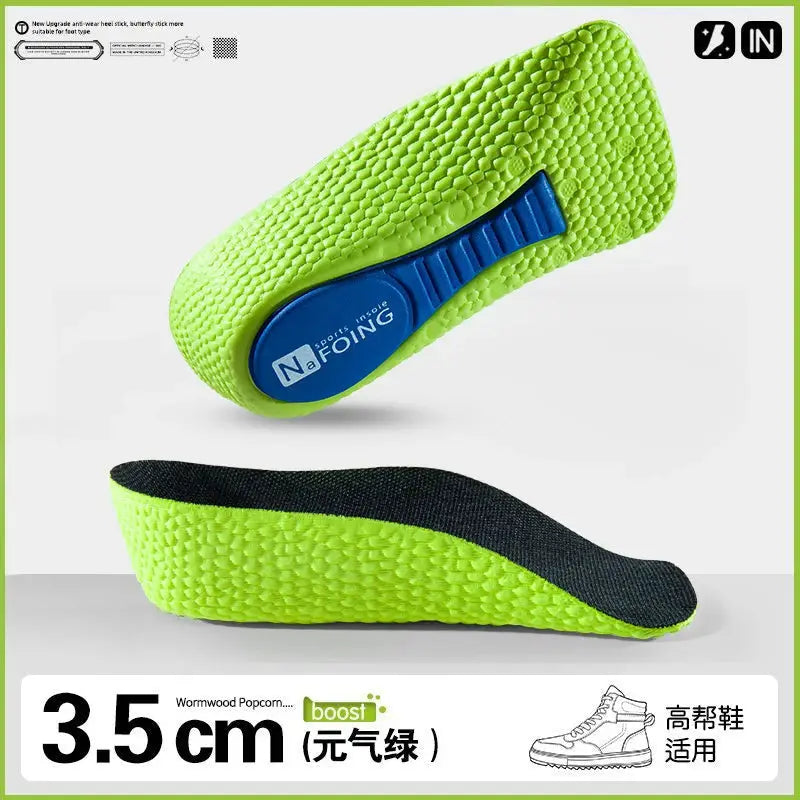 Memory Foam Height Increase Insoles For Men And Women Arch Support Flat Feet Orthopedic Heel Lift Insole Sneakers