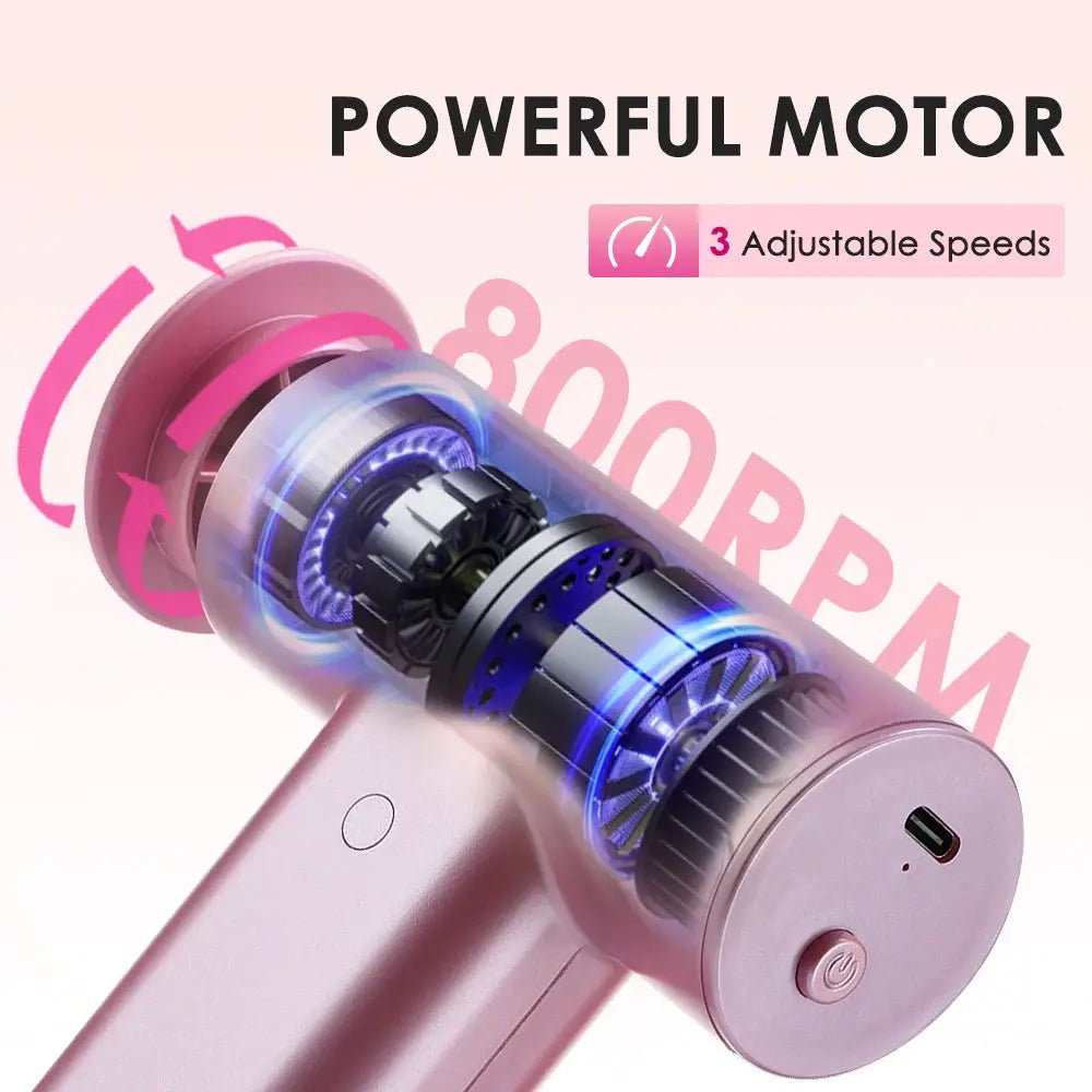 Simples Market electric foot callus remover, pink with transparent chamber and blue LED lights.
