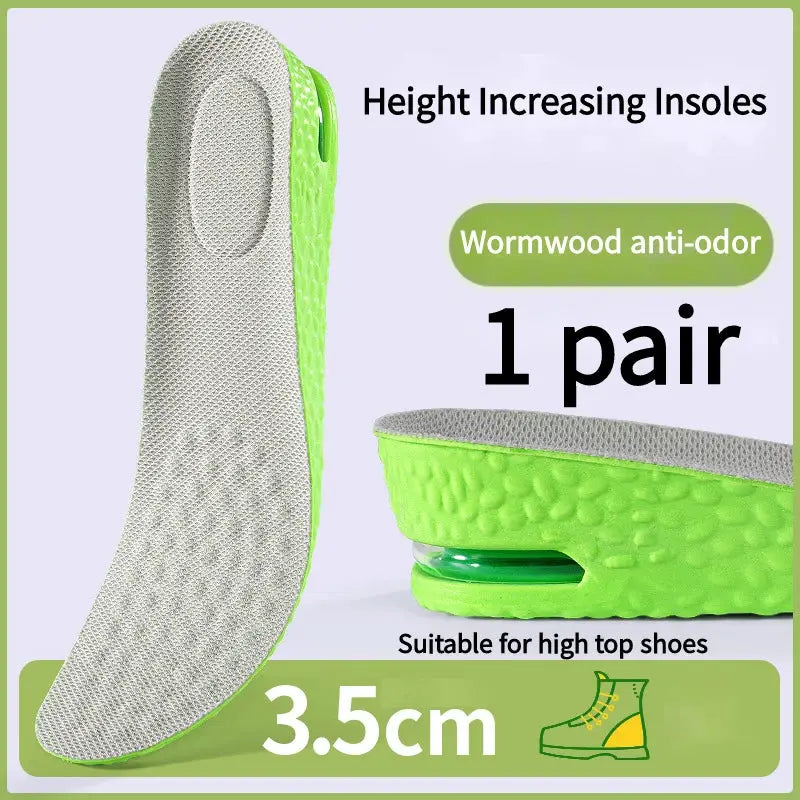 Air Cushion Height Increase Insoles Breathable Shock Absorbing Insoles For Men Women Sports Shoes
