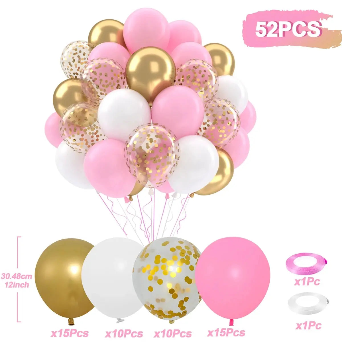 Metallic Pearl Latex Balloons Confetti Gold Set 31 36 37 51 101 Pcs For Birthday Weddings Baby Shower Decor